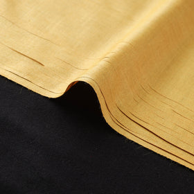 Yellow - Vidarbha Tussar x Muga Silk Handwoven Plain Fabric 17