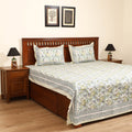 Sanganeri Hand Block Print Cotton Double Bedsheet Set (108 x 90 in) 27