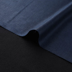 Blue - Vidarbha Tussar x Muga Silk Handwoven Plain Fabric 16