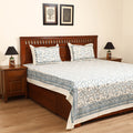 Sanganeri Hand Block Print Cotton Double Bedsheet Set (108 x 90 in) 28