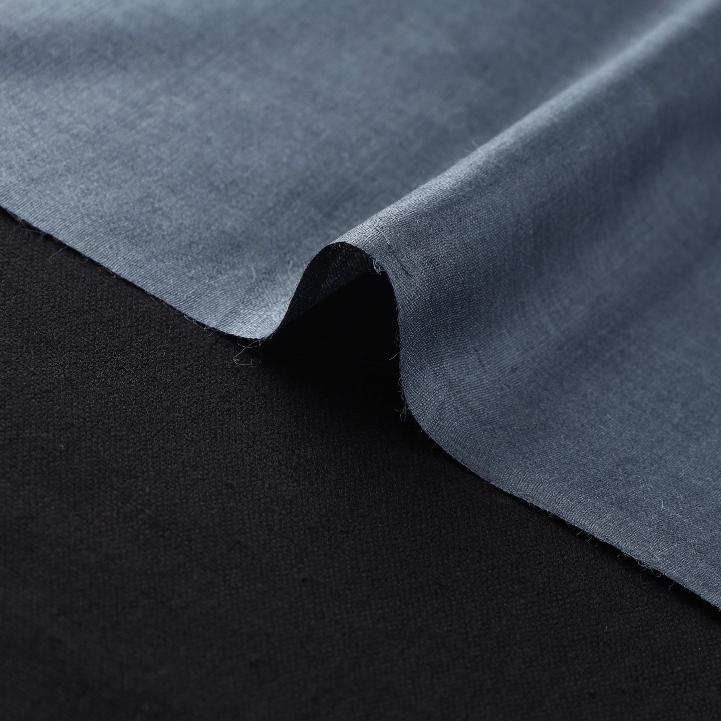 Grey - Gray - Vidarbha Tussar x Muga Silk Handwoven Plain Fabric 15
