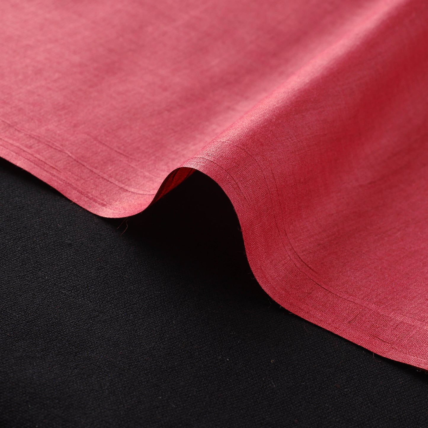 Pink - Vidarbha Tussar x Muga Silk Handwoven Plain Fabric 14