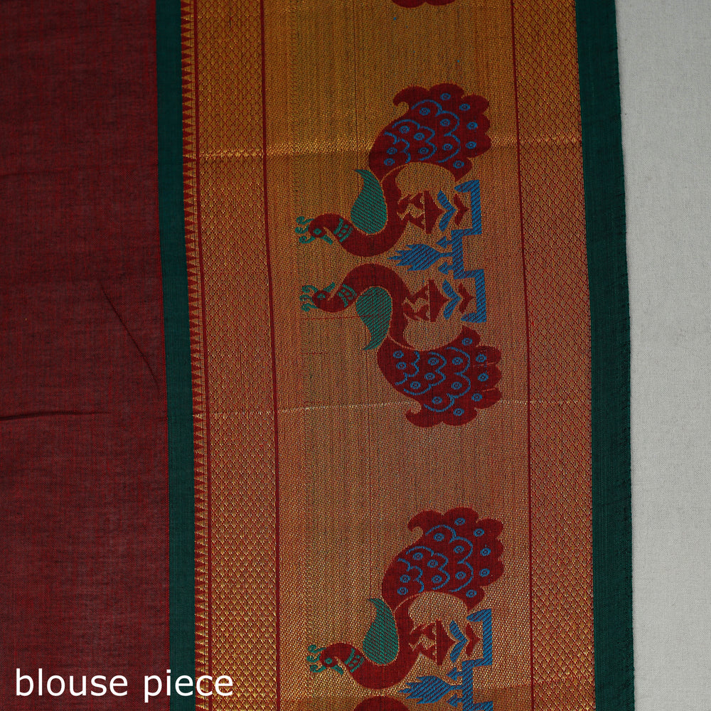 Mercerised Cotton Paithani Zari Border Dharwad Saree 25