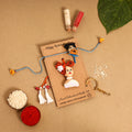  Fred & Wilma - Hand Embroidered & Felt Work Rakhi & Lumba Set 