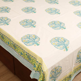 Sanganeri Hand Block Print Cotton Double Bedsheet Set (108 x 90 in) 29