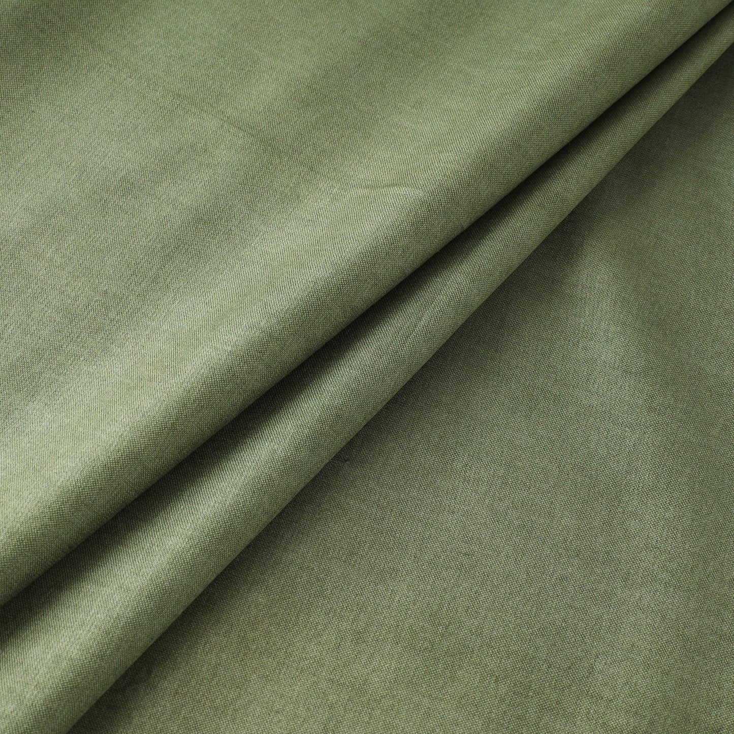 Green - Vidarbha Tussar Silk Handwoven Plain Fabric 12