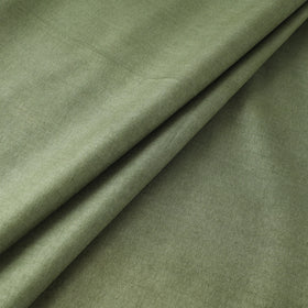 Green - Vidarbha Tussar Silk Handwoven Plain Fabric 12