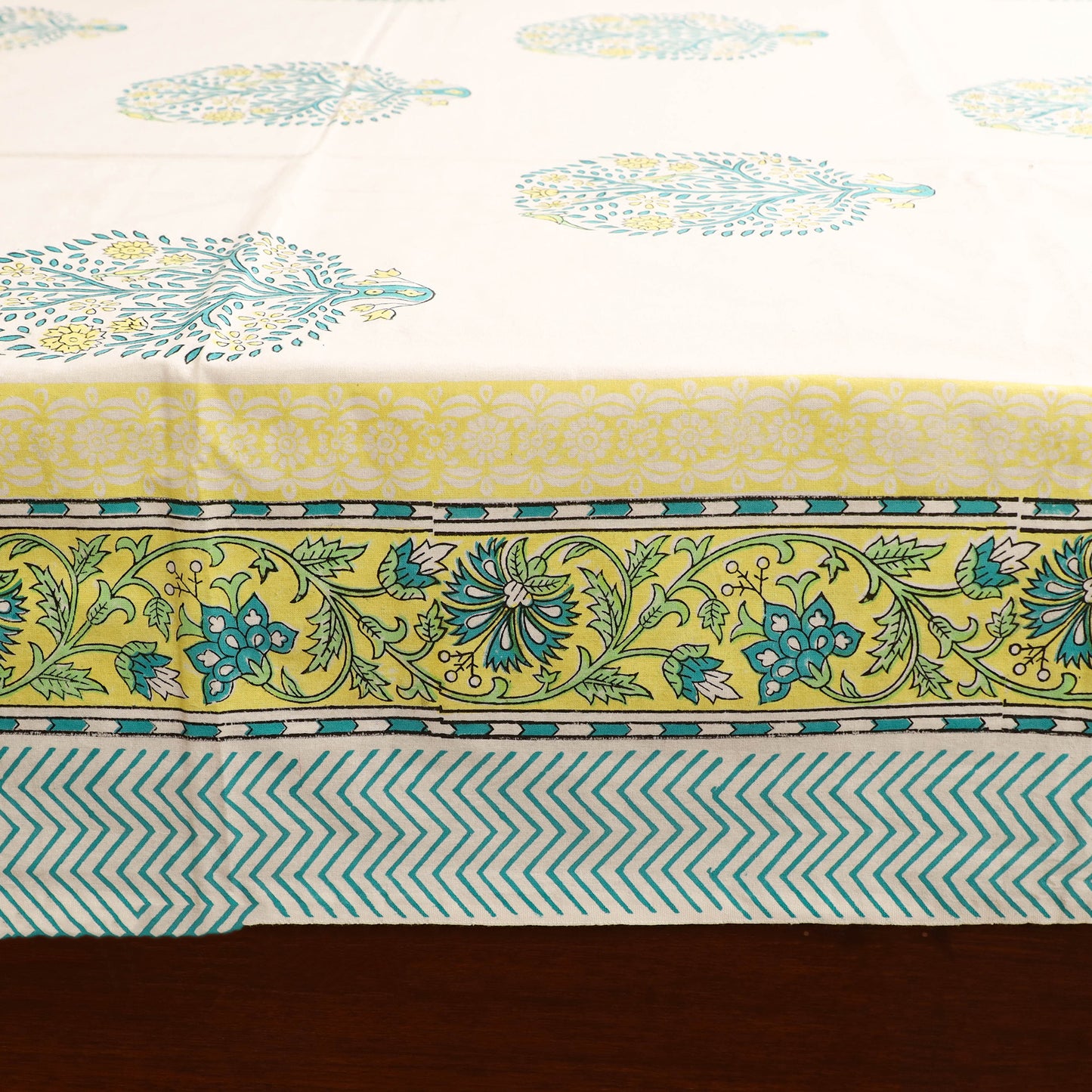Sanganeri Hand Block Print Cotton Double Bedsheet Set (108 x 90 in) 29