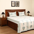 Sanganeri Hand Block Print Cotton Double Bedsheet Set (108 x 90 in) 30