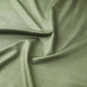 Green - Vidarbha Tussar Silk Handwoven Plain Fabric 12