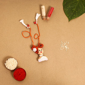  Fred & Wilma - Hand Embroidered & Felt Work Rakhi & Lumba Set 