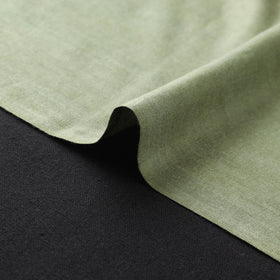 Green - Vidarbha Tussar Silk Handwoven Plain Fabric 12