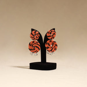 Orange - Ishita Ghungroo Work Thread Earrings