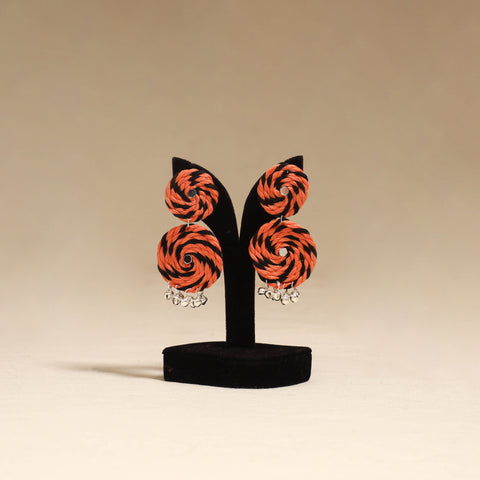 Orange - Ishita Ghungroo Work Thread Earrings
