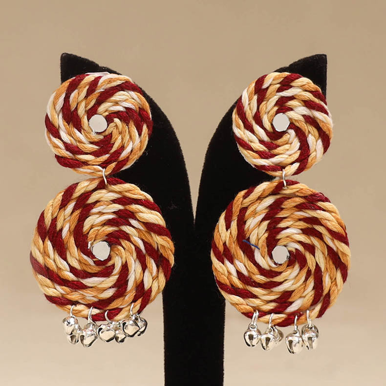 Multicolor - Vaani Ghungroo Work Thread Earrings