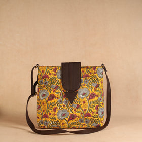  Handcrafted Sanganeri Printed Leather Sling Bag 