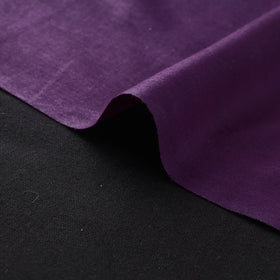 Purple - Vidarbha Tussar Silk Handwoven Plain Fabric 01