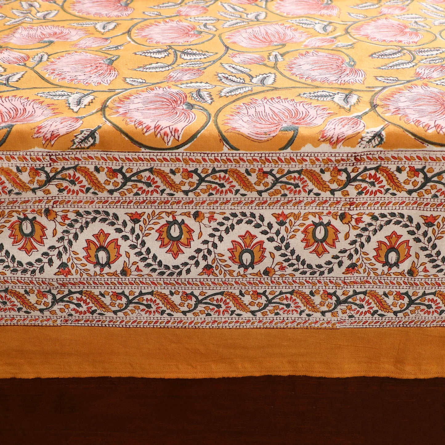 Sanganeri Hand Block Print Cotton Double Bedsheet Set (108 x 90 in) 31