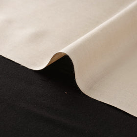 White - Vidarbha Tussar Silk Handwoven Plain Fabric 09