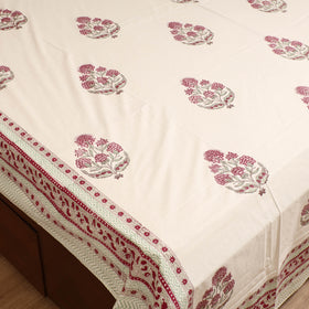 Sanganeri Hand Block Print Cotton Double Bedsheet Set (108 x 90 in) 32