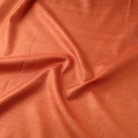 Orange - Vidarbha Tussar Silk Handwoven Plain Fabric 08