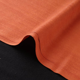 Orange - Vidarbha Tussar Silk Handwoven Plain Fabric 08