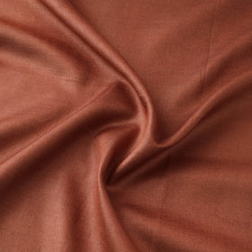 Brown - Vidarbha Tussar Silk Handwoven Plain Fabric 07