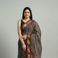 Mercerised Cotton Ikat Zari Border Dharwad Saree 29