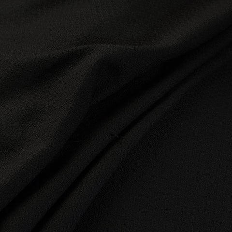 Black - Kumaun Handwoven Merino Woollen Fabric
