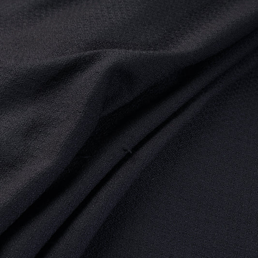 Black - Kumaun Handwoven Pure Merino Woolen Fabric