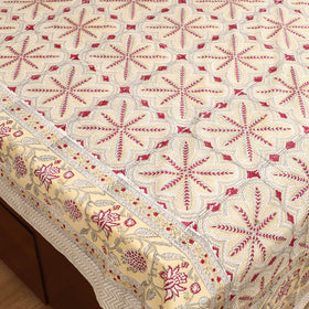 Sanganeri Hand Block Print Cotton Double Bedsheet Set (108 x 90 in) 34