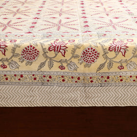 Sanganeri Hand Block Print Cotton Double Bedsheet Set (108 x 90 in) 34