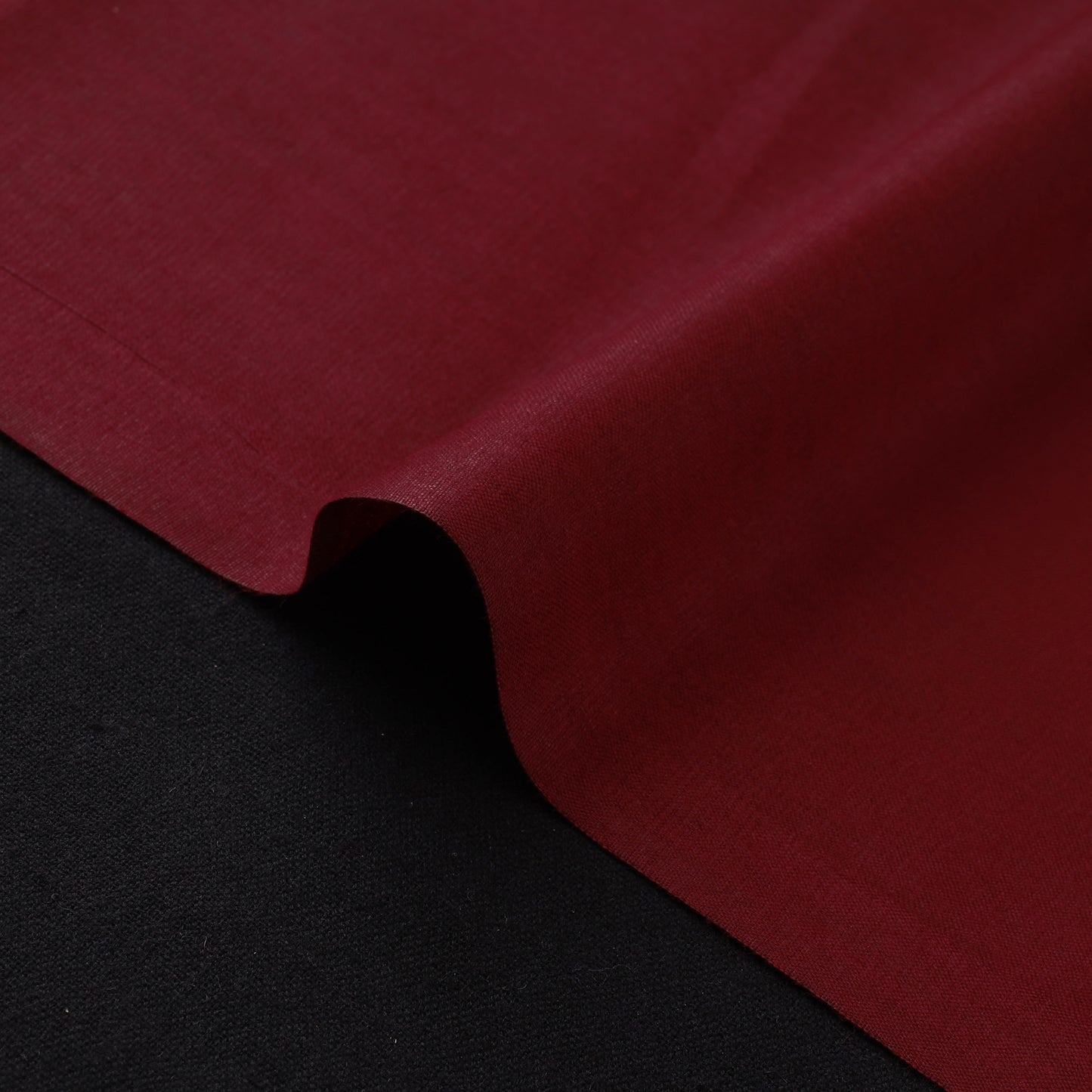 Maroon - Vidarbha Tussar Silk Handwoven Plain Fabric 06