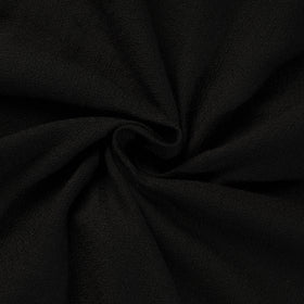 Black - Kumaun Handwoven Merino Woollen Fabric