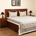Sanganeri Hand Block Print Cotton Double Bedsheet Set (108 x 90 in) 35