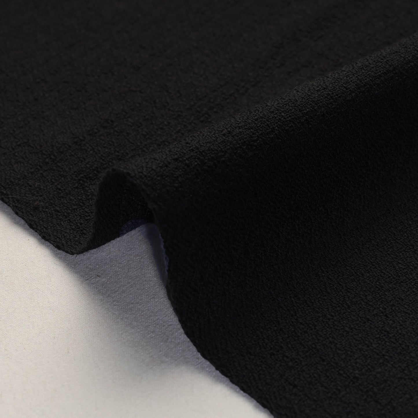Black - Kumaun Handwoven Merino Woollen Fabric