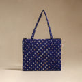 Blue - Quilted Fabric Handcrafted Handbag 03