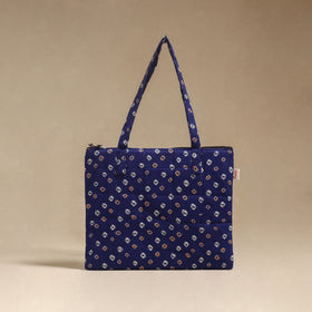 Blue - Quilted Fabric Handcrafted Handbag 03