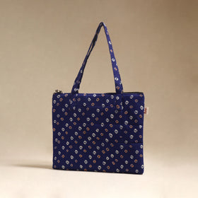 Blue - Quilted Fabric Handcrafted Handbag 03