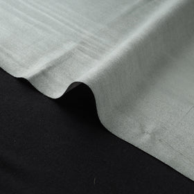 Grey - Gray - Vidarbha Tussar Silk Handwoven Plain Fabric 05