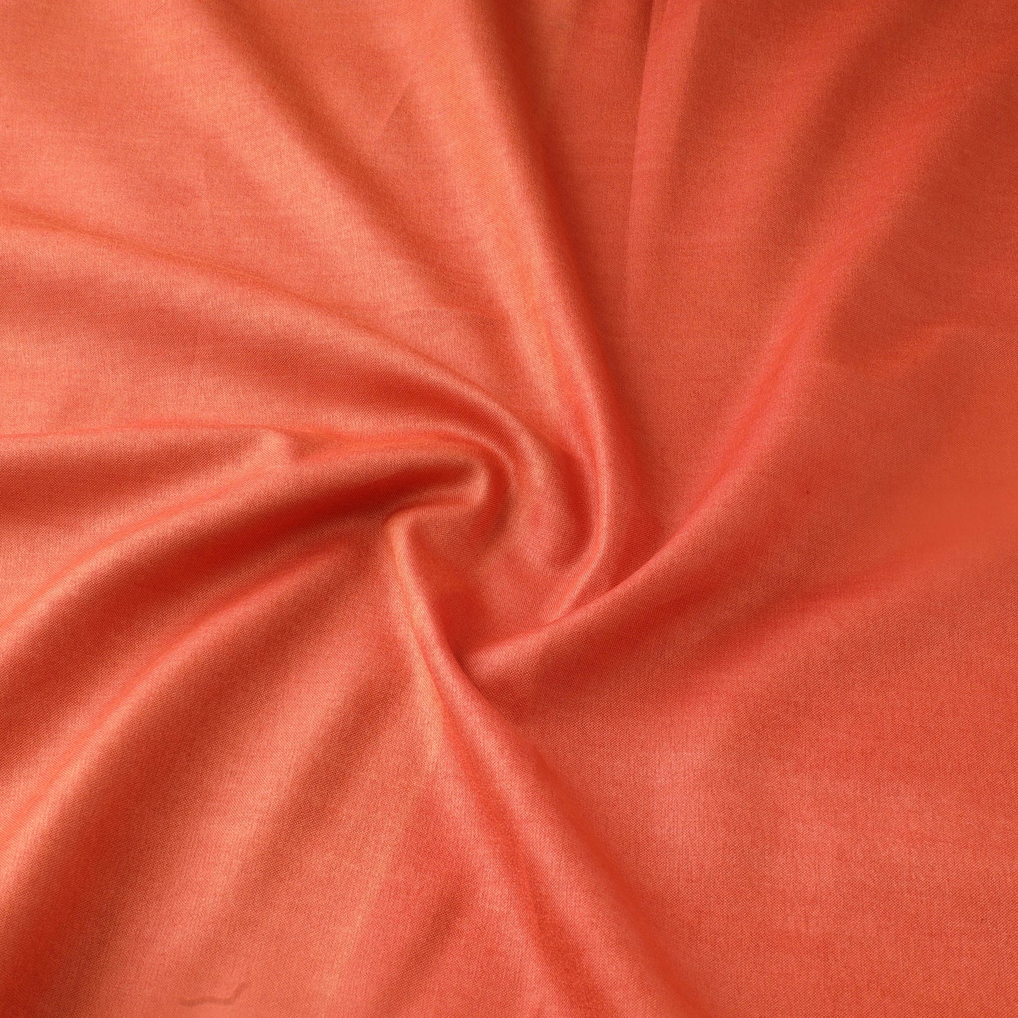 Orange - Vidarbha Tussar Silk Handwoven Plain Fabric 04