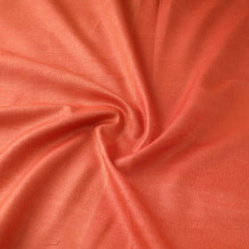 Orange - Vidarbha Tussar Silk Handwoven Plain Fabric 04