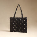 Black - Quilted Fabric Handcrafted Handbag 06