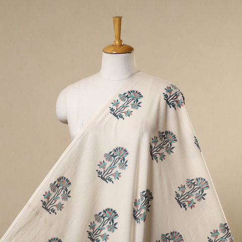 White - cotton sanganeri fabric 10 - handcrafted