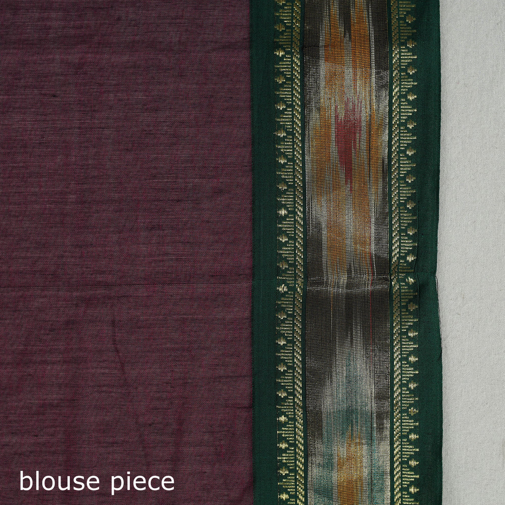 Mercerised Cotton Ikat Zari Border Dharwad Saree 31