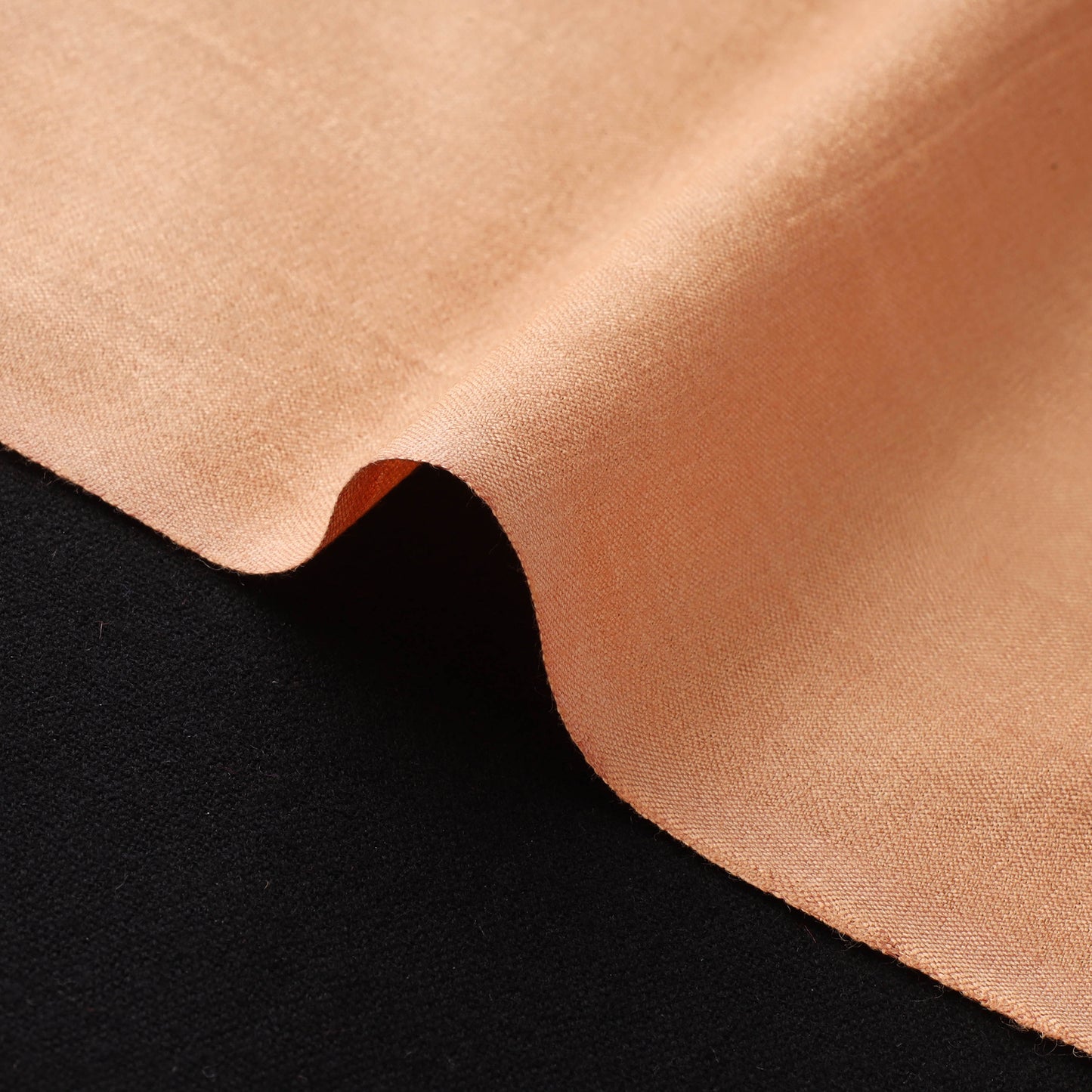 Orange - Vidarbha Tussar Silk Handwoven Plain Fabric 03