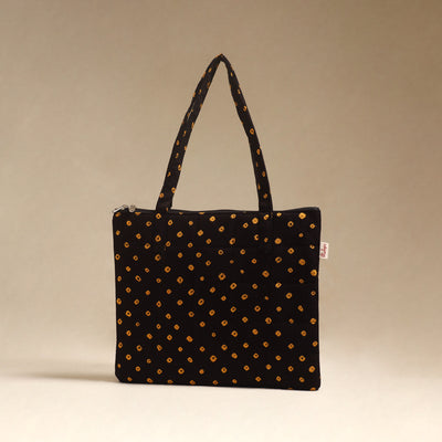 Black - Quilted Fabric Handcrafted Handbag 08