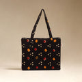 Black - Quilted Fabric Handcrafted Handbag 09