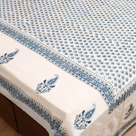 Sanganeri Hand Block Print Cotton Double Bedsheet Set (108 x 90 in) 37