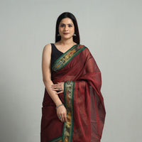 Mercerised Cotton Ikat Zari Border Dharwad Saree 32